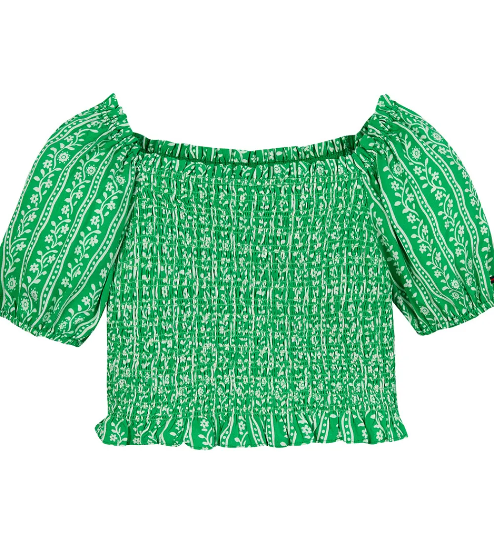 Tommy Hilfiger Toppe*Top - Printed Smock - Radiant Green