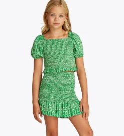 Tommy Hilfiger Toppe*Top - Printed Smock - Radiant Green