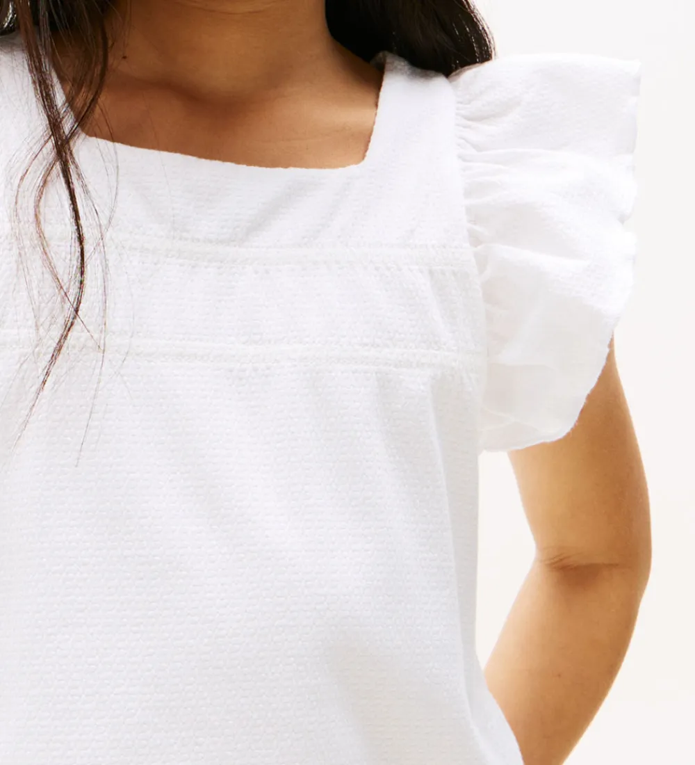 Toppe-Tommy Hilfiger Top - Ruffle - Hvid