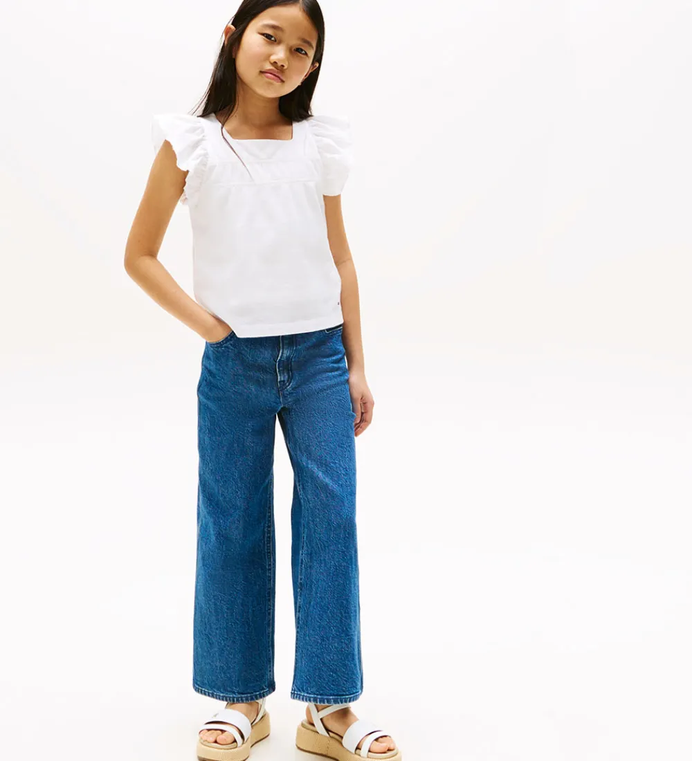 Toppe-Tommy Hilfiger Top - Ruffle - Hvid