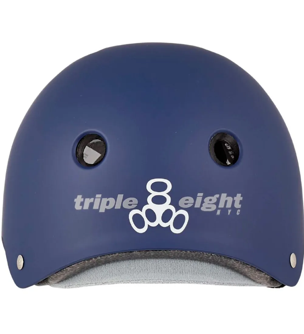 Skaterhjelme-Triple Eight Hjelm - Certified Sweatsaver - Navy Rubber