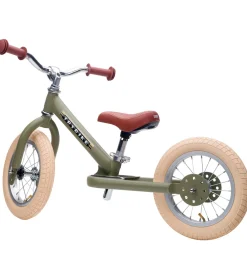 Løbecykler-TryBike Løbecykel - Steel - Vintage Edition - Støvet Grøn