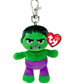 Nøgleringe-Ty Nøglering m. Bamse - Beanie Babies - 10 cm - Marvel Hulk