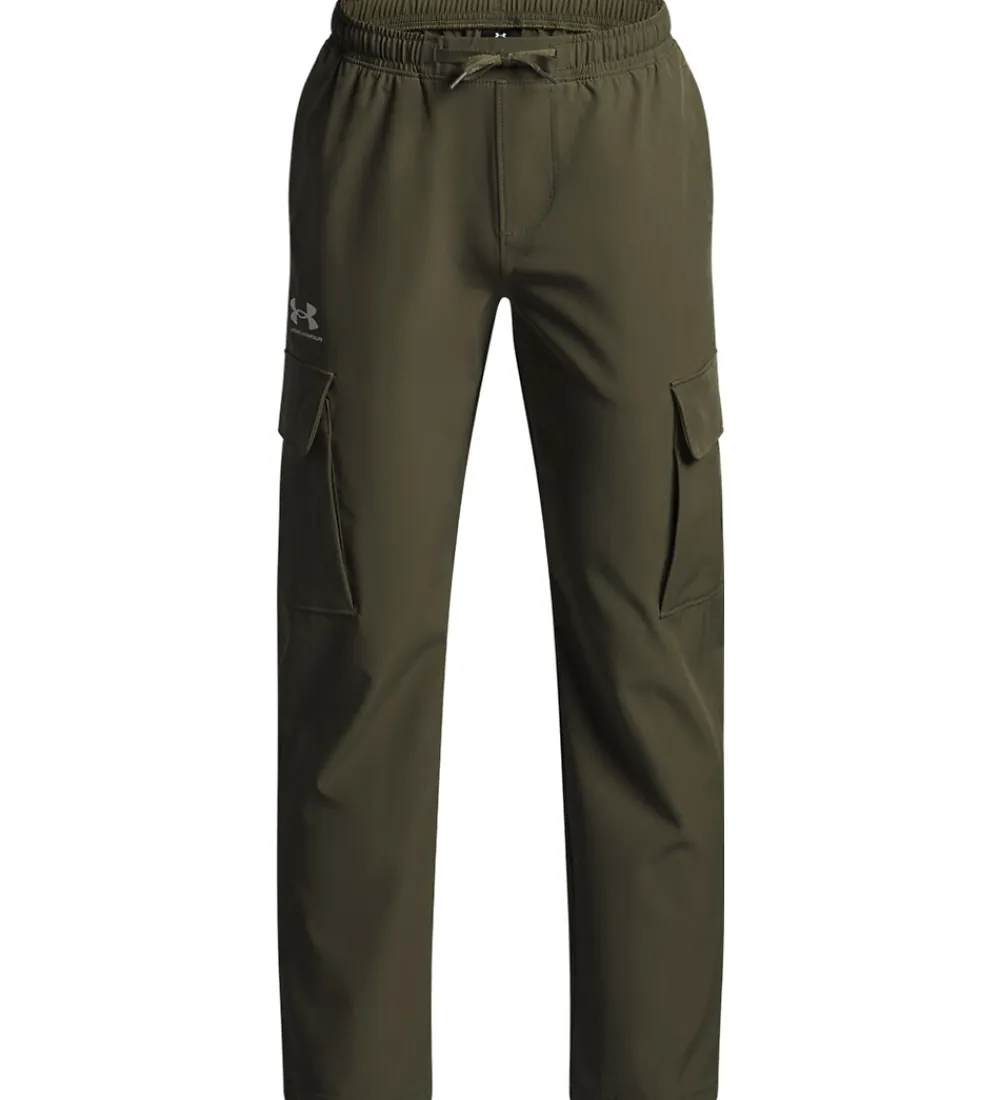 Træningsbukser-Under Armour Træningsbukser - Icon Woven - Marine OD Green