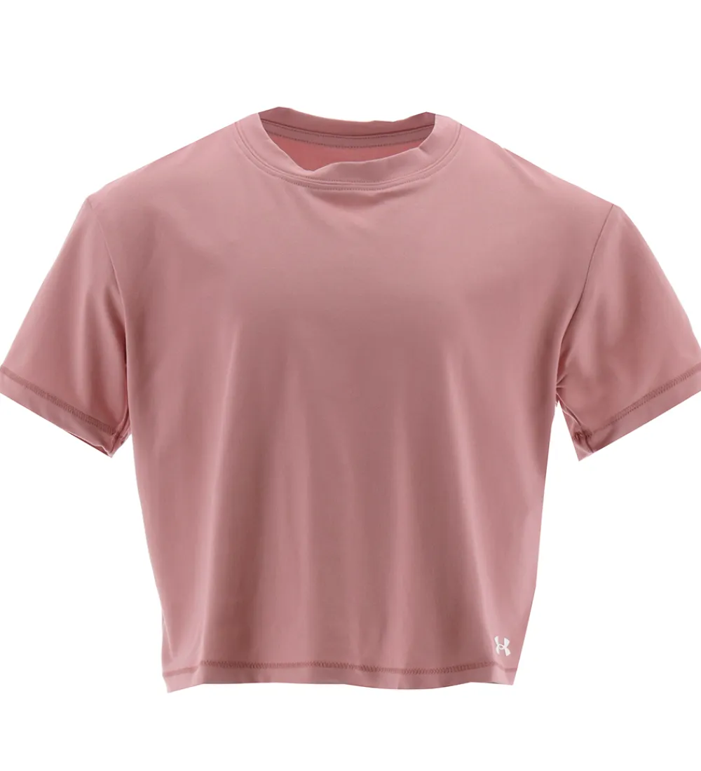 T-Shirts Og Toppe-Under Armour T-Shirt - Cropped - Motion - Pink Elixir
