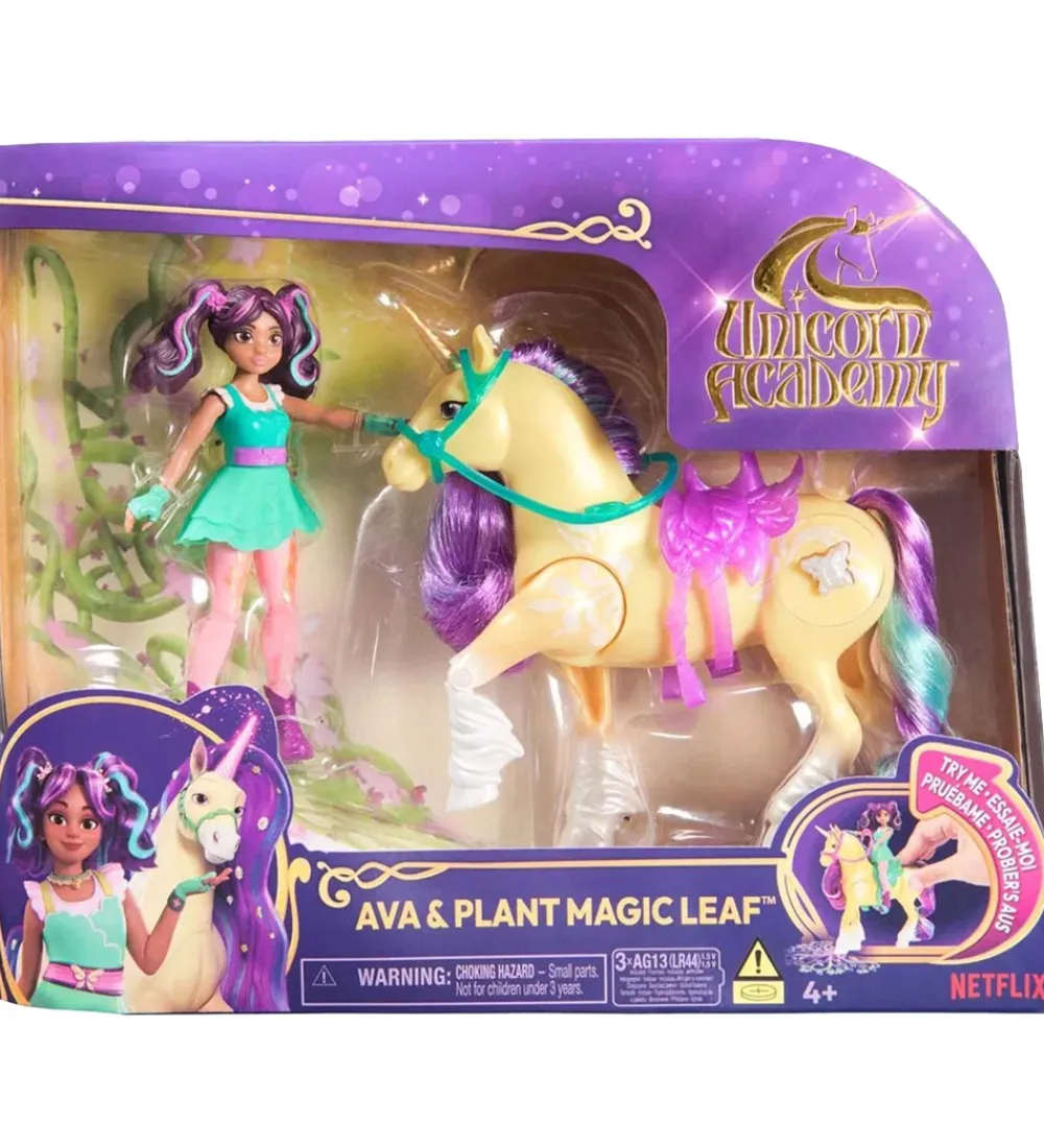 Figurer-Unicorn Academy Legetøjsfigurer - Ava & Plant Magic Leaf