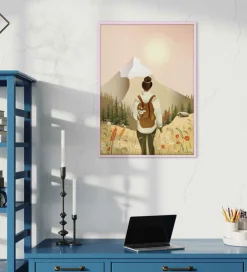 Plakater Og Billeder-Vissevasse Billederamme - Træ - 50x70 cm - Rosa