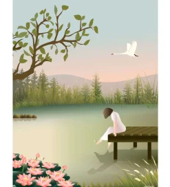 Plakater Og Billeder-Vissevasse Plakat - 30x40 - Girl On The Bridge