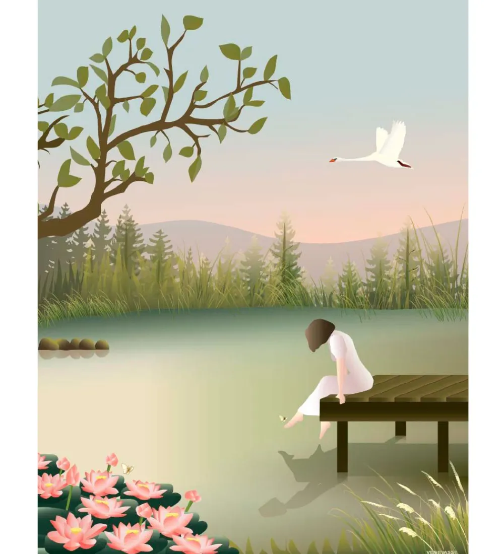 Plakater Og Billeder-Vissevasse Plakat - 30x40 - Girl On The Bridge