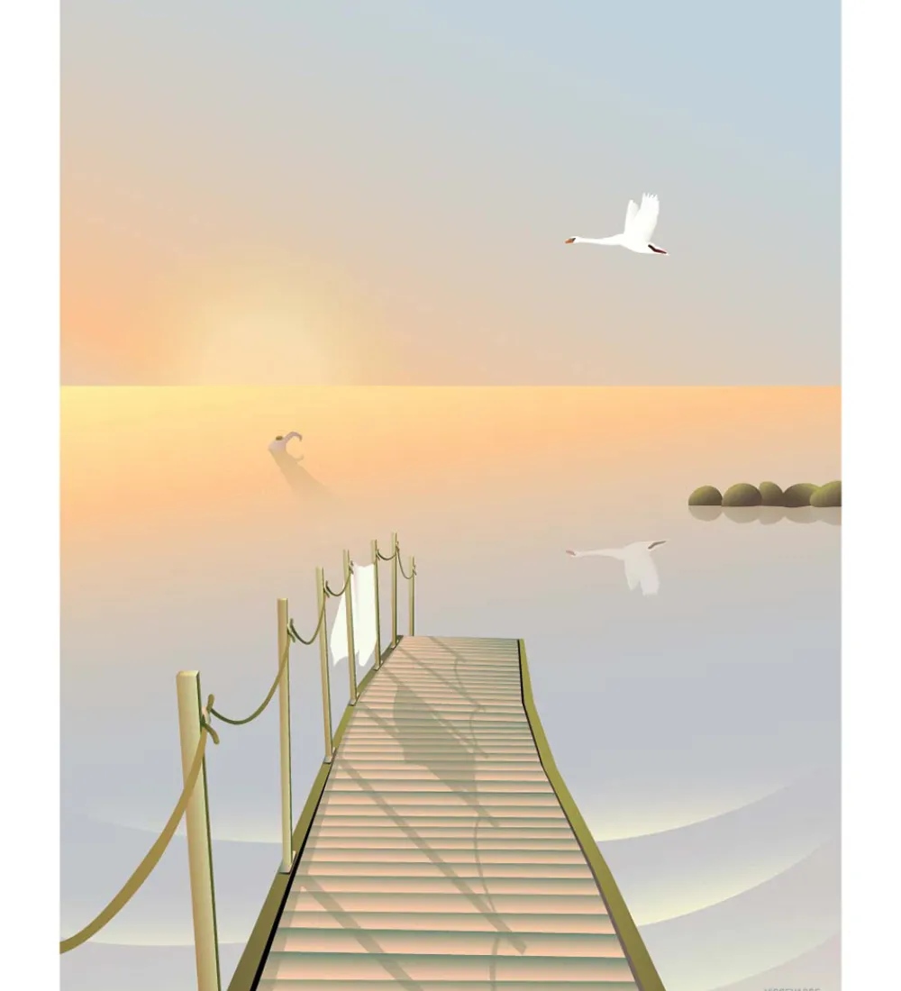 Plakater Og Billeder-Vissevasse Plakat - 50x70 cm - Bathing Bridge