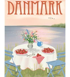 Plakater Og Billeder-Vissevasse Plakat - 30x40 cm - Danmark - Jordbær