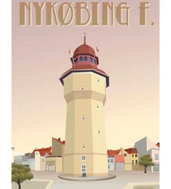 Plakater Og Billeder-Vissevasse Plakat - 30x40 cm - Nykøbing F.