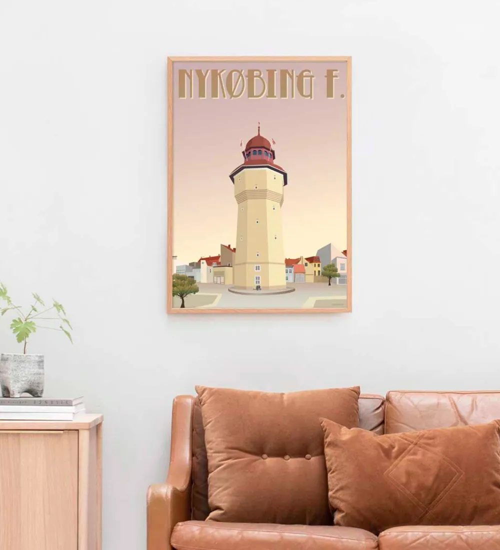 Plakater Og Billeder-Vissevasse Plakat - 30x40 cm - Nykøbing F.