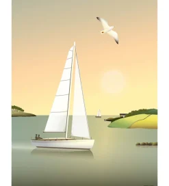 Plakater Og Billeder-Vissevasse Plakat - 30x40 cm - Sailboat
