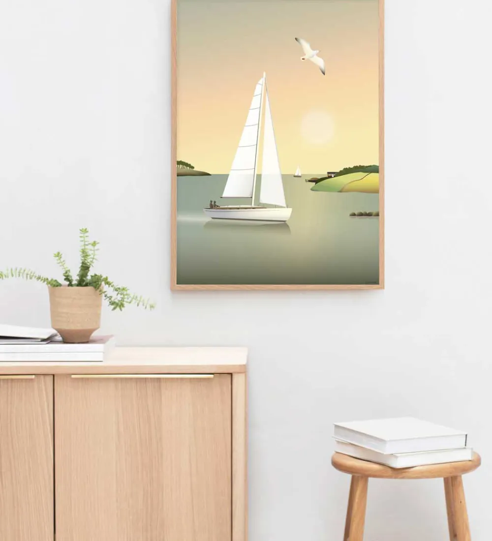 Plakater Og Billeder-Vissevasse Plakat - 30x40 cm - Sailboat