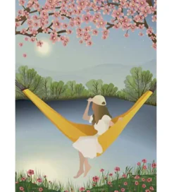 Vissevasse Plakater Og Billeder*Plakat - 30x40 cm - The Yellow Hammock