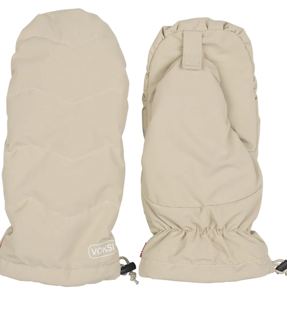 Voksi Barnevognsudstyr|Barnevognshandsker*Barnevognshandsker - Seashell Sand/Light Grey