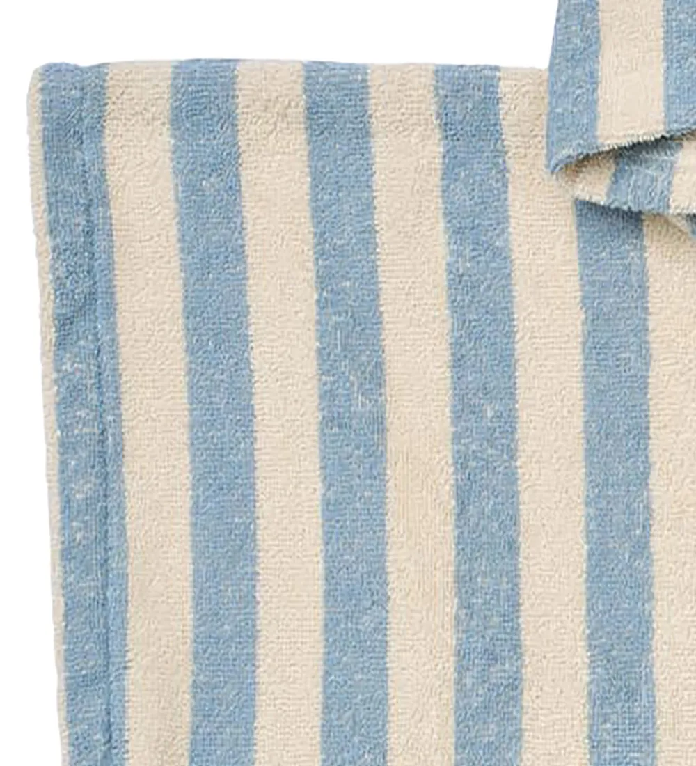 Babyhåndklæde- Og Poncho|Håndklæder-Wheat Badeponcho - Lille - Frotté - Blue Swim Stripe