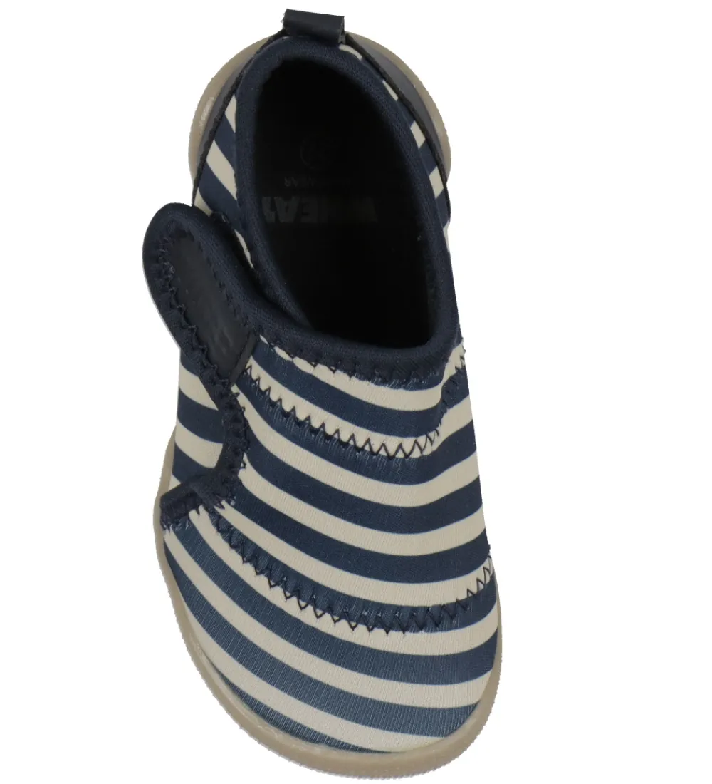Badesko-Wheat Badesko - Shawn - Indigo Stripe