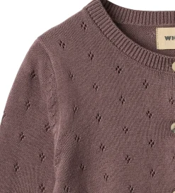 Striktrøjer-Wheat Cardigan - Strik - Maia - Plum