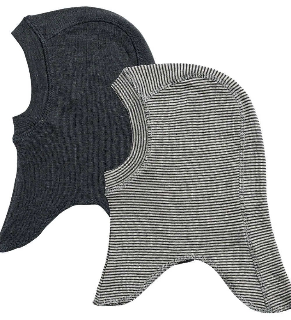 Wheat Elefanthuer*Elefanthue - Uld - 2-Pak - Felix - 1-lags - Navy Stripe