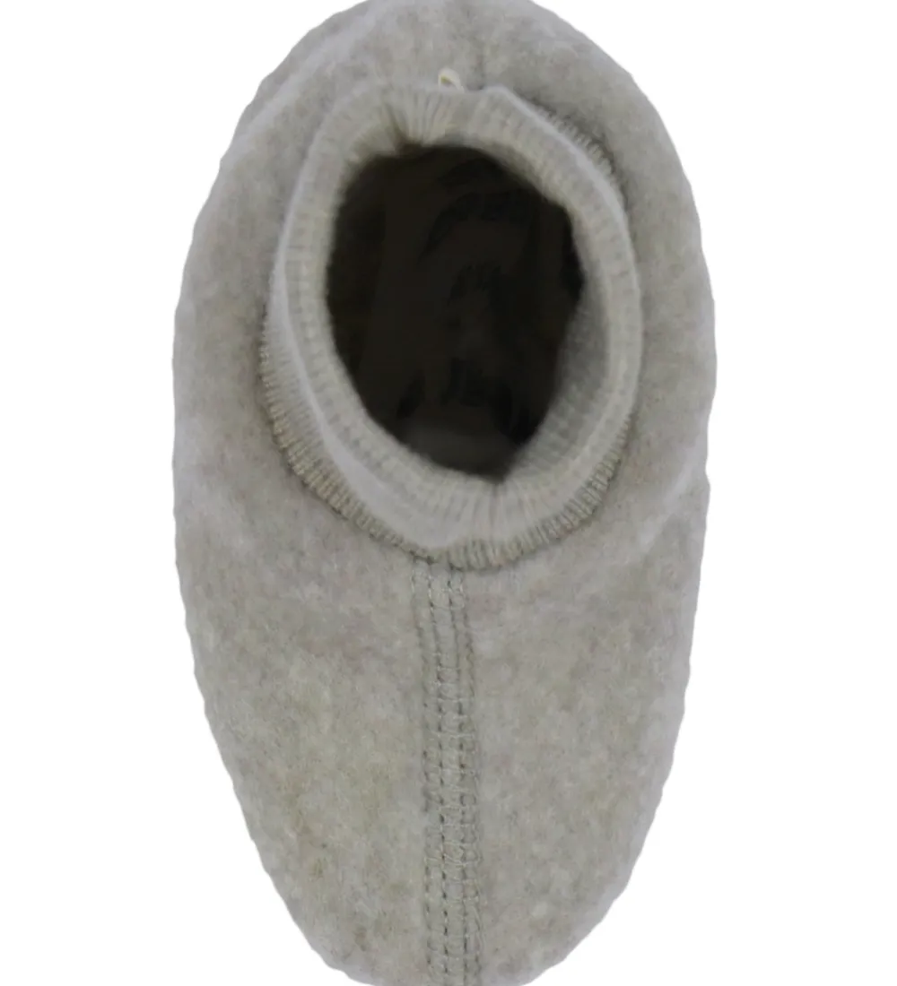 Wheat Hjemmesko*Futter - Uldfleece - Lei - Khaki Melange