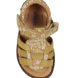 Wheat Sandaler*Sandaler - Bray - Tan White Flowers