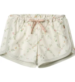 Shorts Og Knickers-Wheat Shorts - Inger - Ivory Checked Flowers