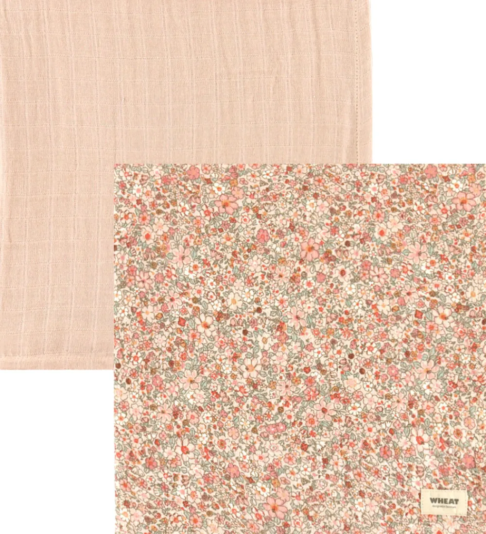 Wheat Stofbleer|Pusletid*Stofbleer - 2-Pak - 65x65 cm - Muslin Kaya - Rose Dust