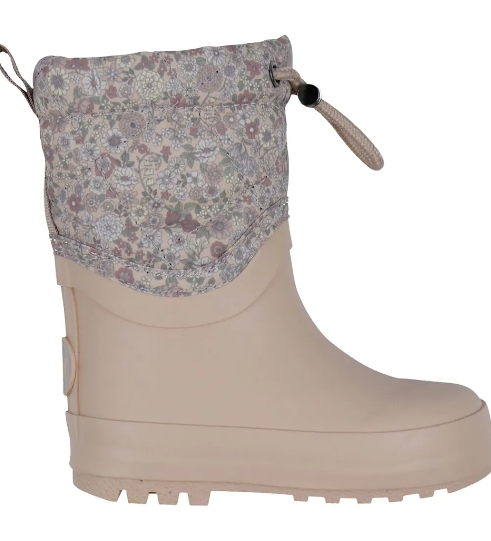 Termostøvler|Gummistøvler-Wheat Termostøvler - Drizzle - Rose Dust Flowers