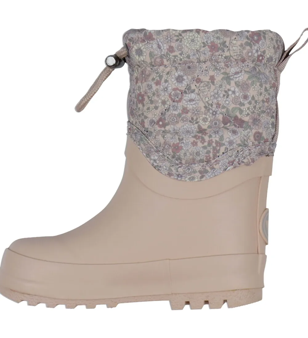 Termostøvler|Gummistøvler-Wheat Termostøvler - Drizzle - Rose Dust Flowers