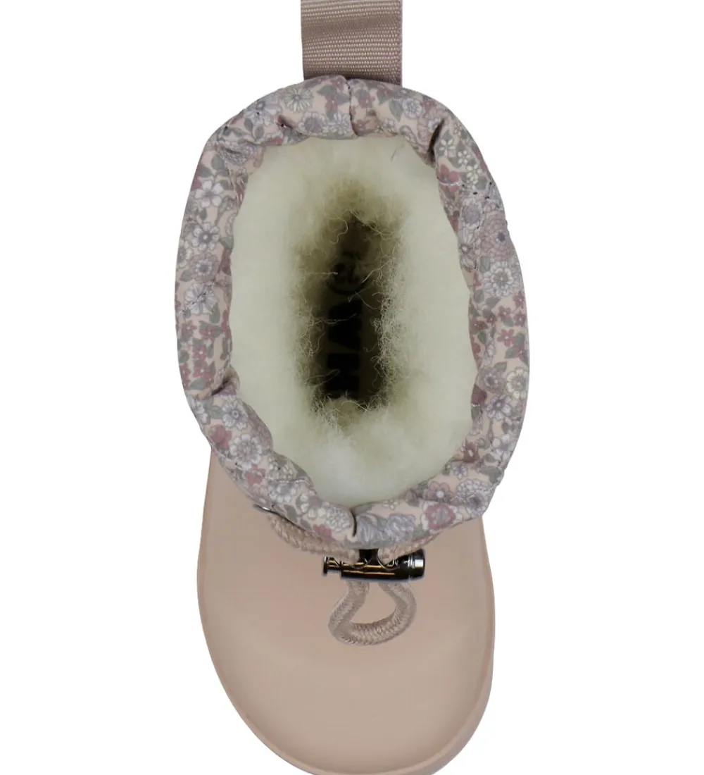 Termostøvler|Gummistøvler-Wheat Termostøvler - Drizzle - Rose Dust Flowers