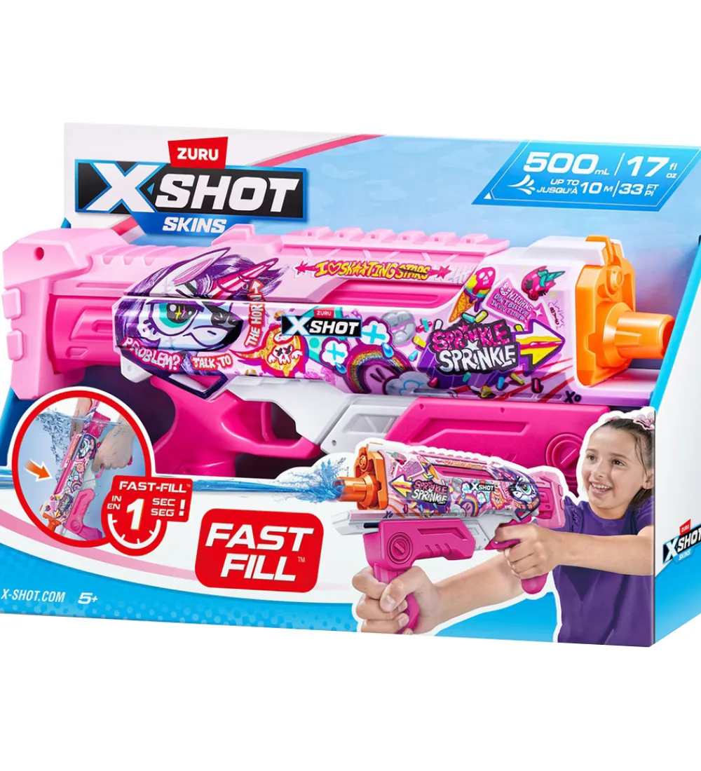 X-SHOT Vandleg*Vandpistol - Skins Hyperload Fast-Fill - 500 ml - Unicorn